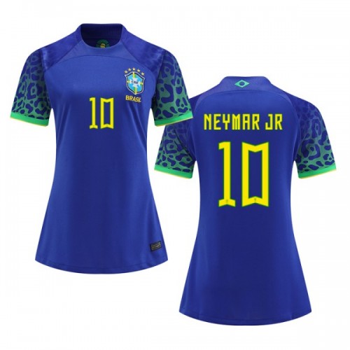 Brasilien Neymar Jr 10 Matchtröja Borta VM 2022